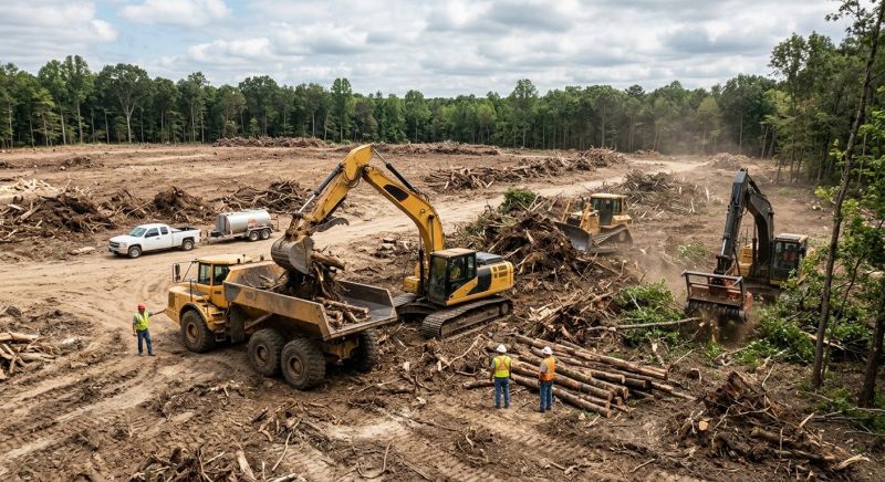 Parking Lot Land Clearing in Houston, TX